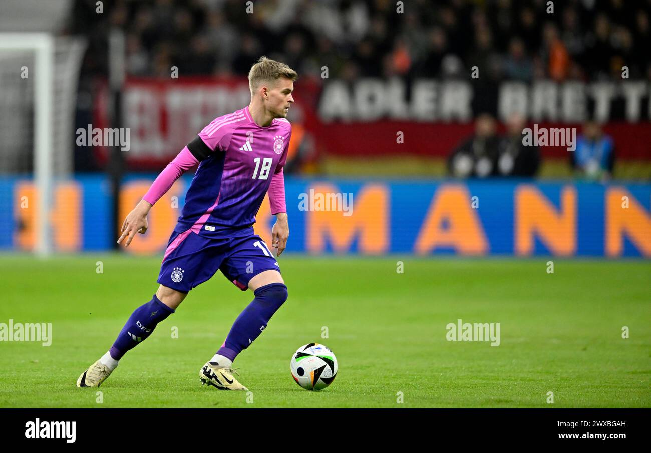 Maximilian Mittelstaedt GER azione sul pallone, partita internazionale Germania GER vs Paesi Bassi NED, Deutsche Bank Park, stadio, Francoforte sul meno Foto Stock