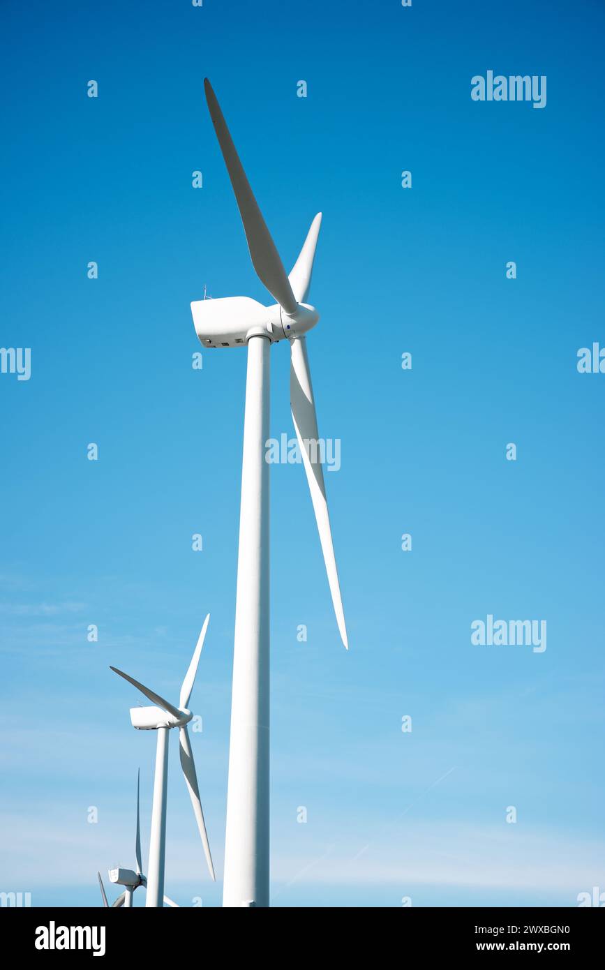 Generatori di turbine eoliche per la produzione sostenibile di energia elettrica in Spagna Foto Stock