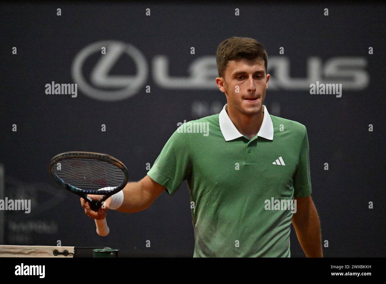 Napoli, Italia. 29 marzo 2024. Napoli - Challenger Tour Napoli Tennis Cup nella foto: Luca Nardi solo utilizzo editoriale credito: Agenzia fotografica indipendente/Alamy Live News Foto Stock