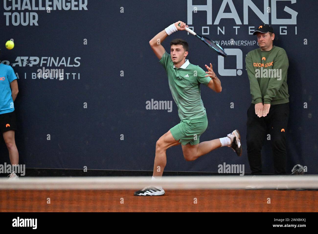 Napoli, Italia. 29 marzo 2024. Napoli - Challenger Tour Napoli Tennis Cup nella foto: Luca Nardi solo utilizzo editoriale credito: Agenzia fotografica indipendente/Alamy Live News Foto Stock