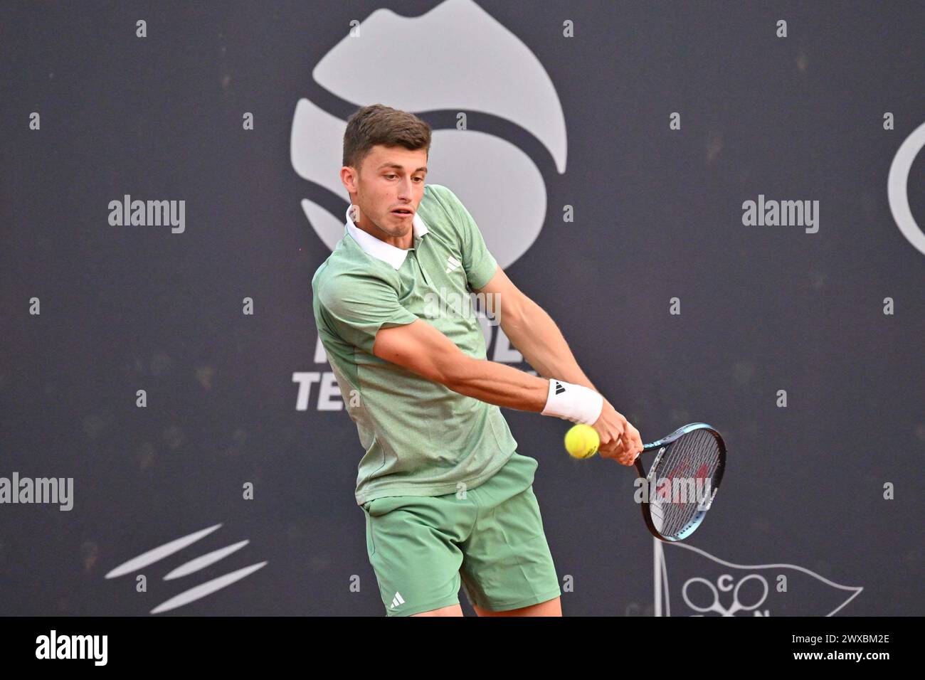 Napoli, Italia. 29 marzo 2024. Napoli - Challenger Tour Napoli Tennis Cup nella foto: Luca Nardi solo utilizzo editoriale credito: Agenzia fotografica indipendente/Alamy Live News Foto Stock