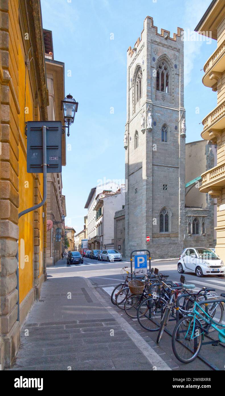 Firenze, Italia - 01 aprile 2019: La Chiesa evangelica valdese di Firenze non lontano dai Basili Foto Stock