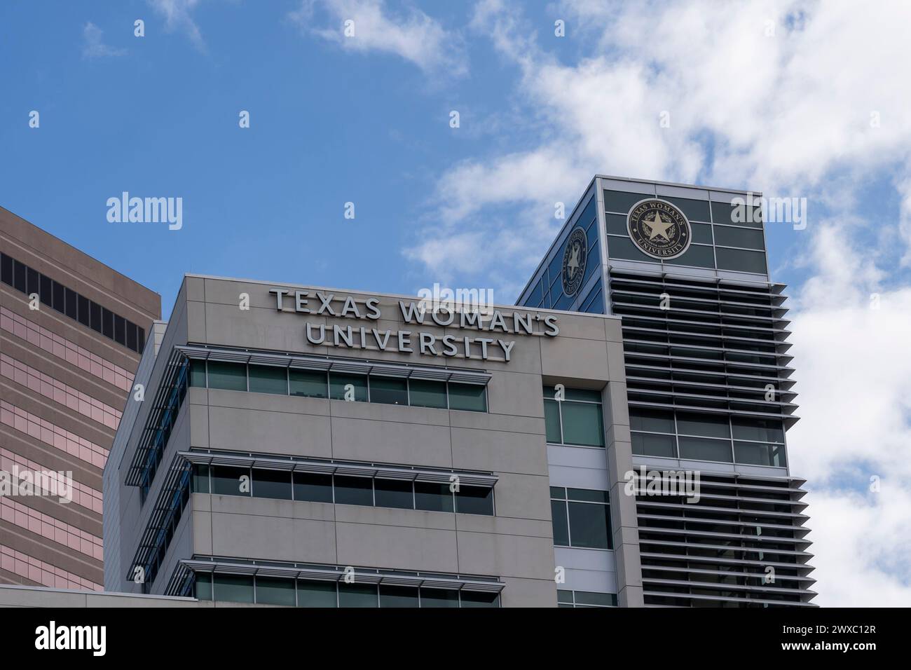 Texas Woman's University di Houston, Texas, Stati Uniti. Foto Stock