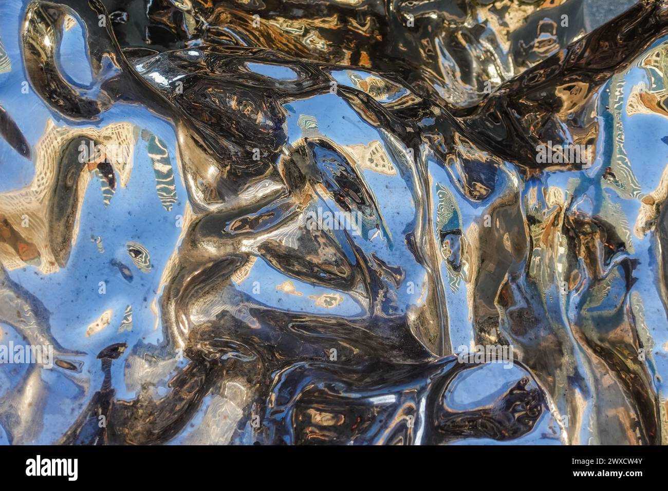 Roccia artificiale di Zhan Wang, opera d'arte pubblica scultura a Vancouver Canada Foto Stock