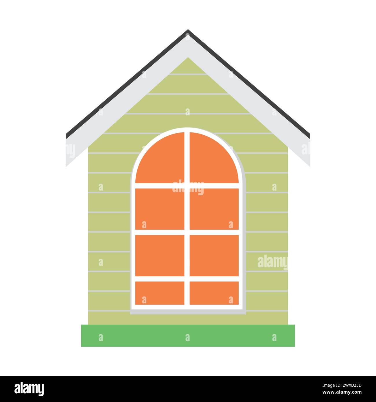 Icona di casa in stile mattone Illustrazione Vettoriale