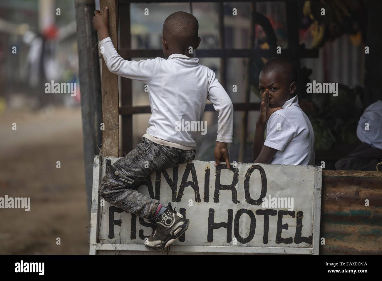Ambiancedurante il Safari Rally Kenya 2024, 3° round del WRC World Rally Car Championship 2024, dal 28 al 31 marzo 2024 a Nairobi, Kenya Foto Stock