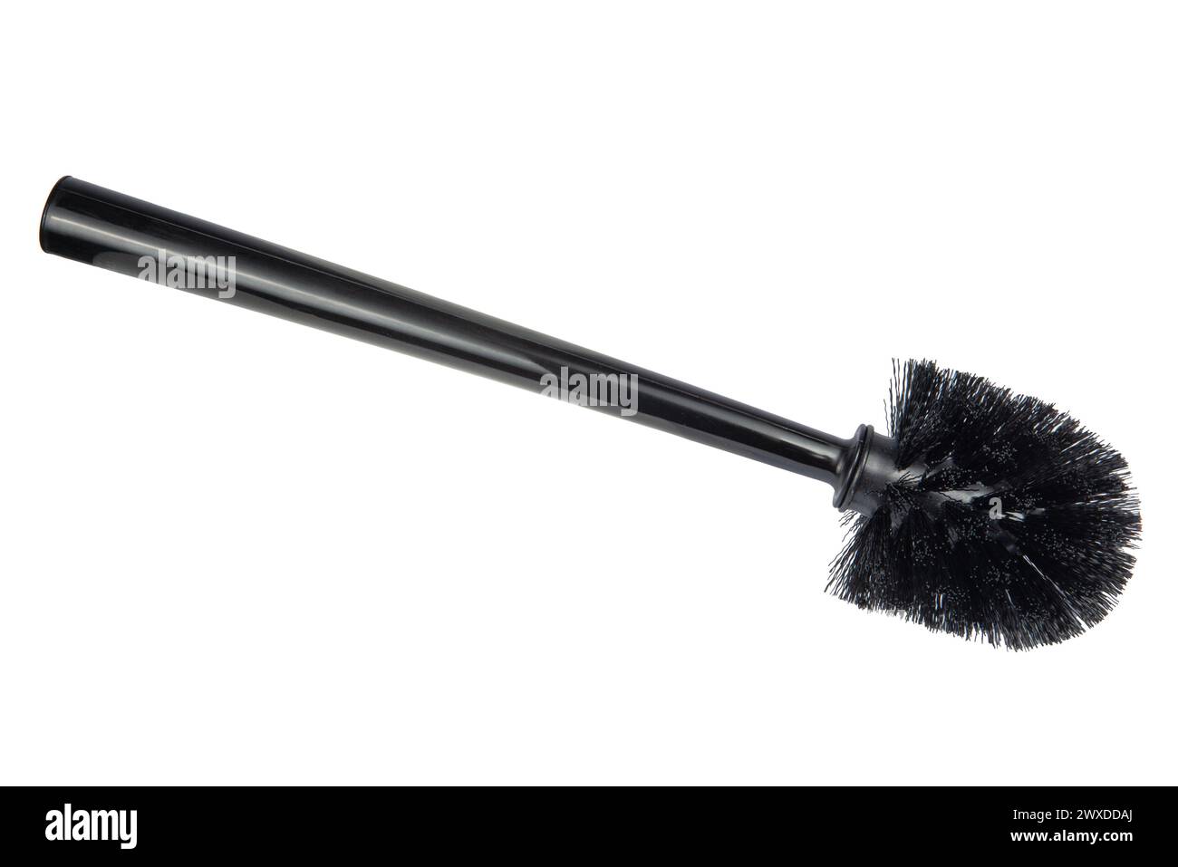 spazzola per wc isolata su sfondo bianco. Foto Stock