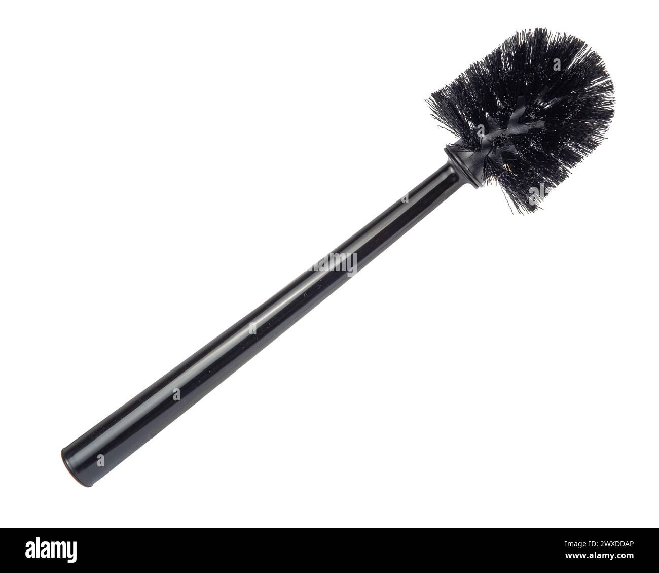spazzola per wc isolata su sfondo bianco. Foto Stock