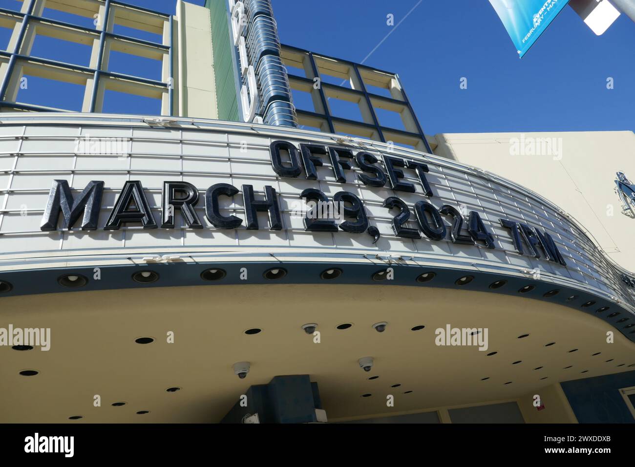 Los Angeles, California, USA 29 marzo 2024 Offset Marquee all'Hollywood Palladium su Sunset Blvd il 29 marzo 2024 a Los Angeles, California, USA. Foto di Barry King/Alamy Stock Photo Foto Stock