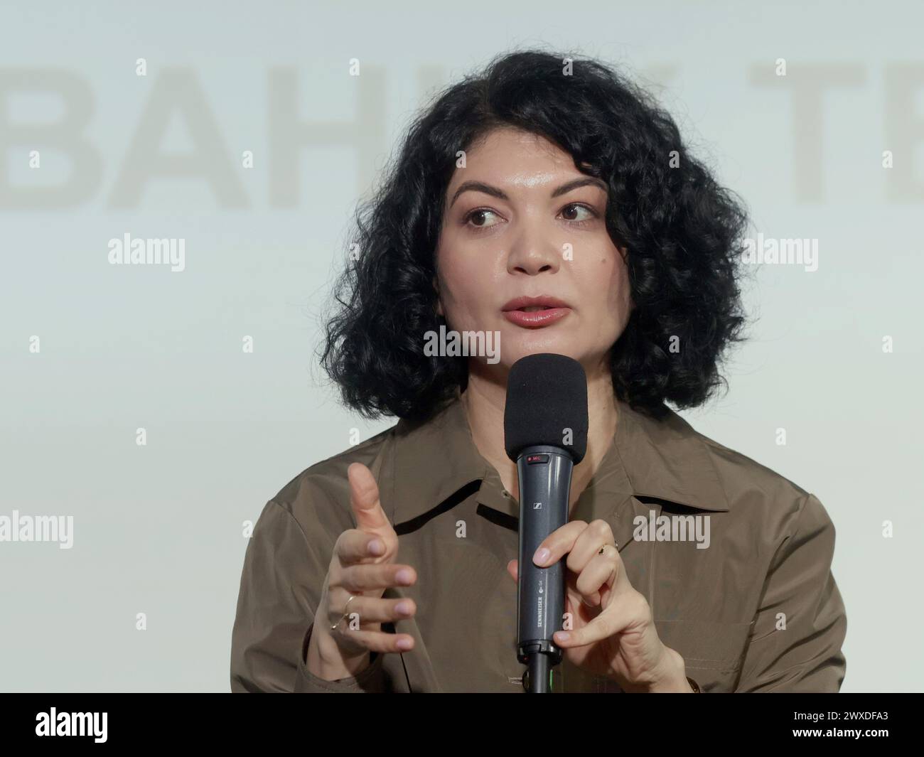 Non esclusivo: KIEV, UCRAINA - 29 MARZO 2024 - Rappresentante permanente del Presidente dell'Ucraina nella Repubblica autonoma di Crimea Tamila Tashe Foto Stock