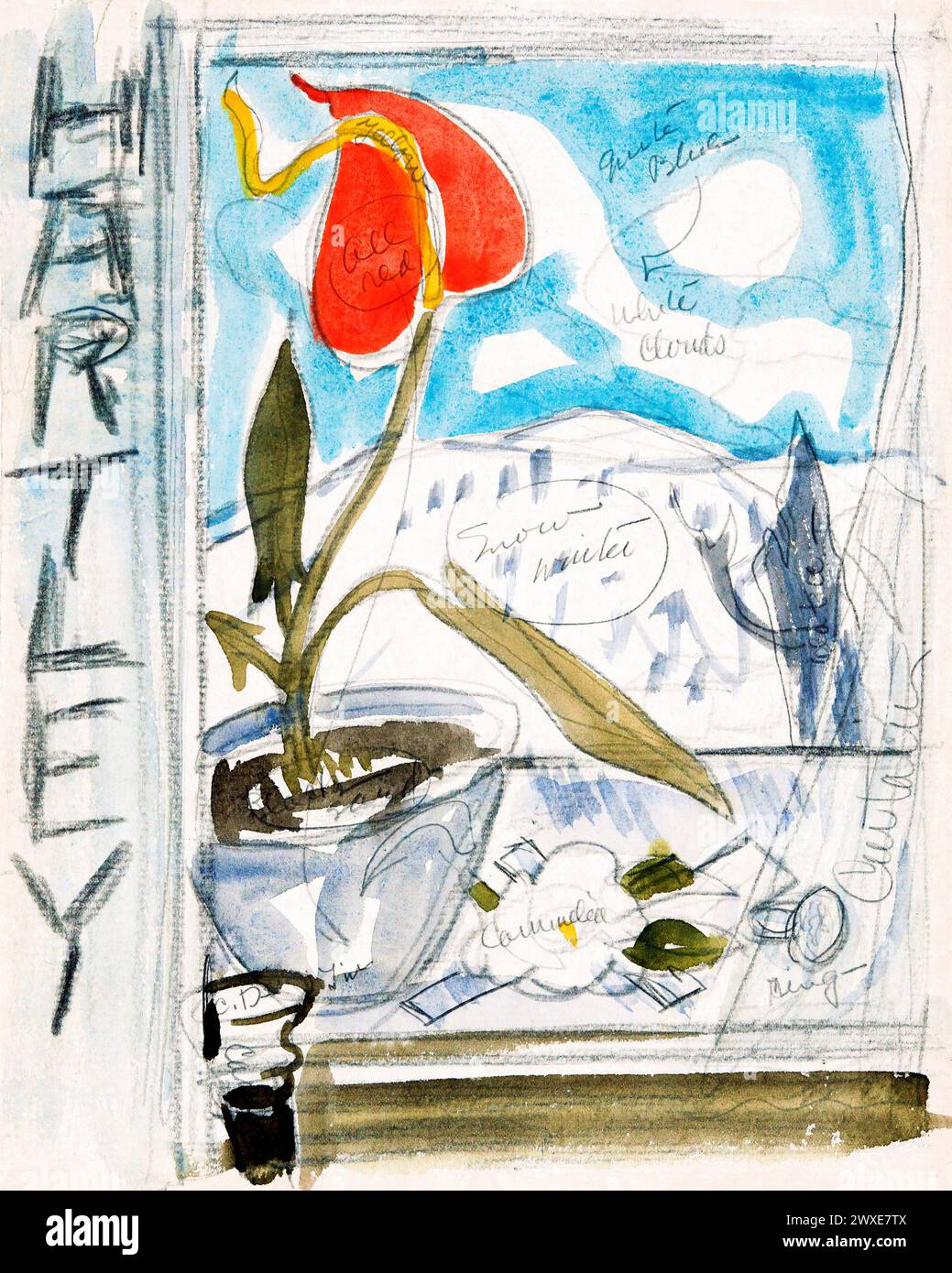 Marsden Hartley di Charles Demuth. Originale della Yale University Art Gallery. Foto Stock