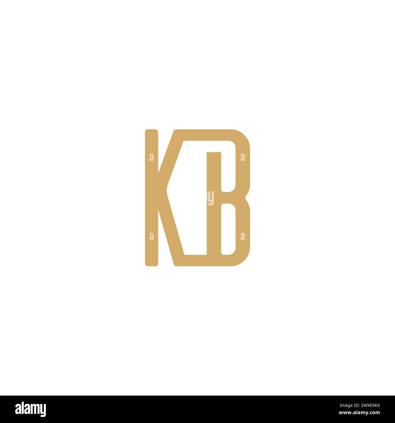 Design del logo KB. Icona lettera KB Illustrazione Vettoriale