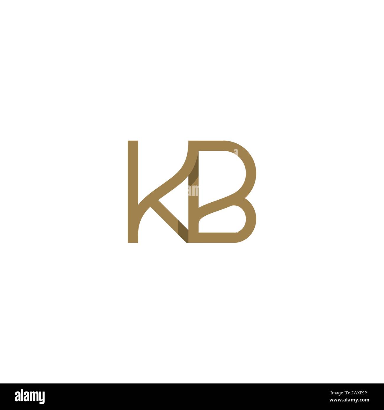 Logo KB semplice. Icona lettera KB Illustrazione Vettoriale