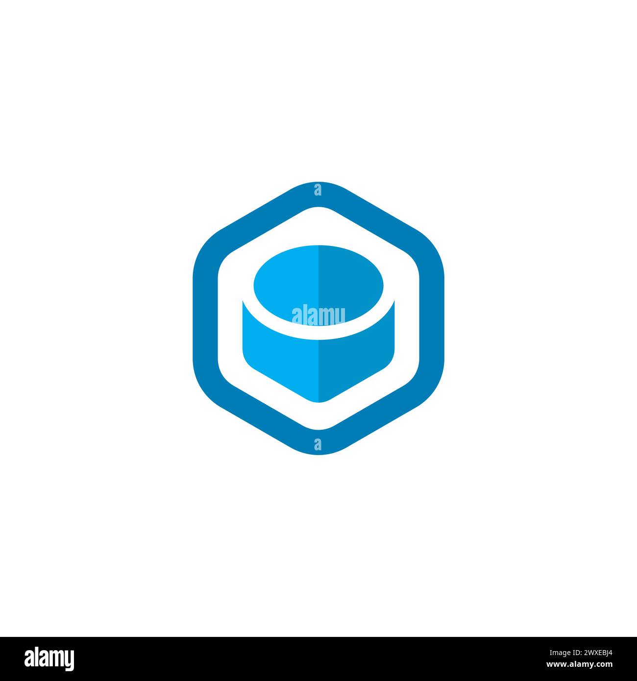 Logo esagonale Design semplice e pulito. Icona esagonale Illustrazione Vettoriale