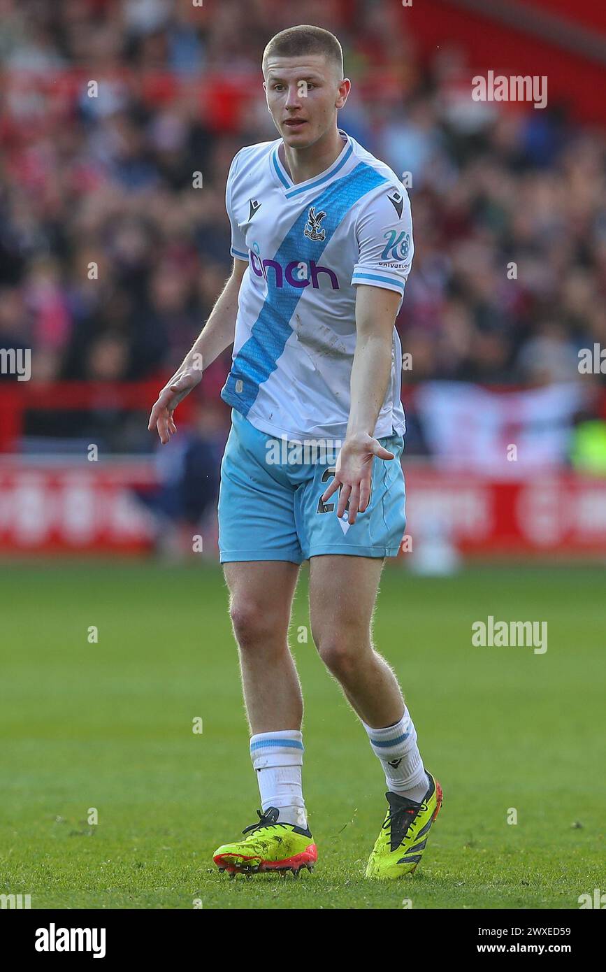 Adam Wharton di Crystal Palace durante la partita di Premier League Nottingham Forest vs Crystal Palace al City Ground, Nottingham, Regno Unito, 30 marzo 2024 (foto di Gareth Evans/News Images) Foto Stock