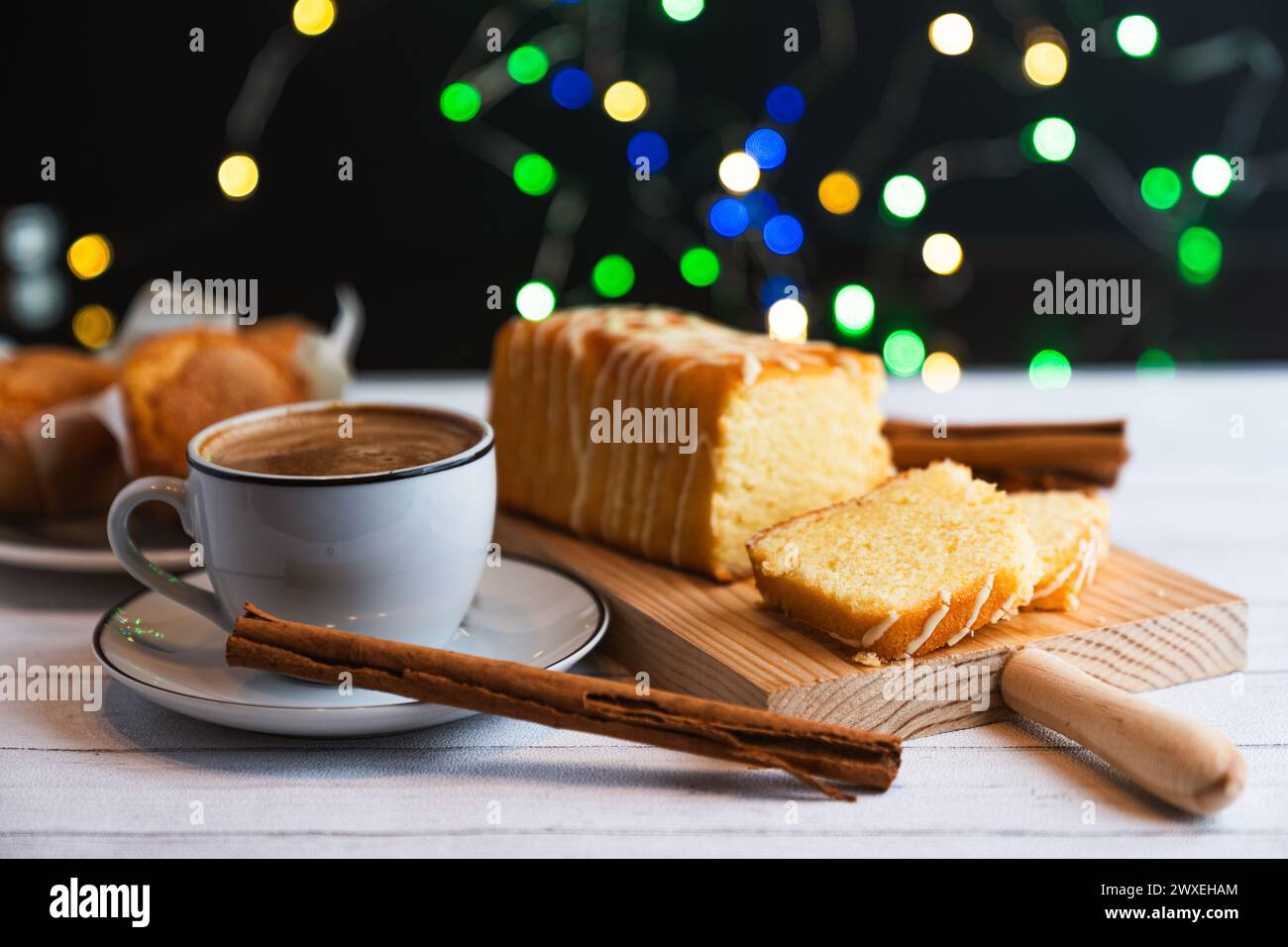 scena della colazione per la caffetteria Foto Stock