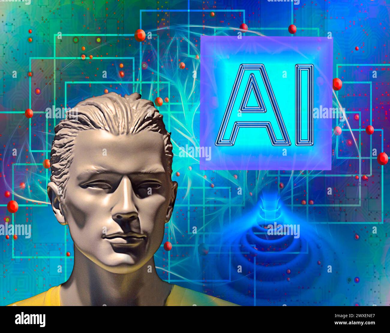 Symbol Photo, ChatGBT, ai, OpenAI, chatbot, intelligenza artificiale, intelligenza artificiale, sistema IT, informatica, apprendimento ai, E' VERO Foto Stock