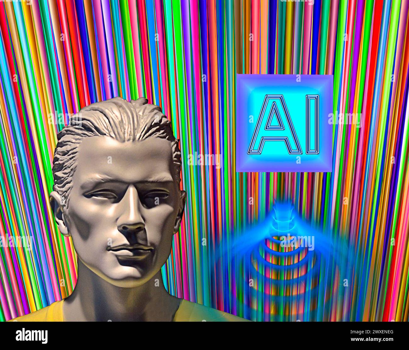 Symbol Photo, ChatGBT, ai, OpenAI, chatbot, intelligenza artificiale, intelligenza artificiale, sistema IT, informatica, apprendimento ai, E' VERO Foto Stock