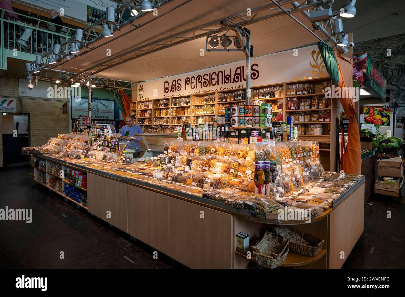 Spezie orientali, esposizione, Casa Persiana, Kleinmarkthalle, mercato coperto, Francoforte sul meno, Assia, Germania Foto Stock