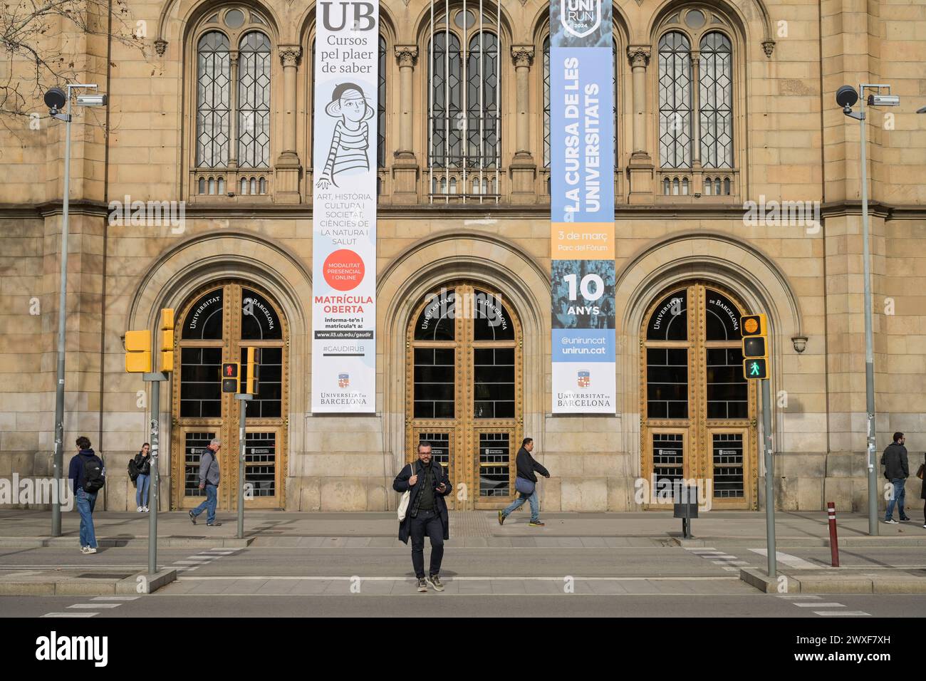 Universitat de Barcelona, Gran via de les Corts Catalanes, Barcellona, Katalonien, spagnolo Foto Stock