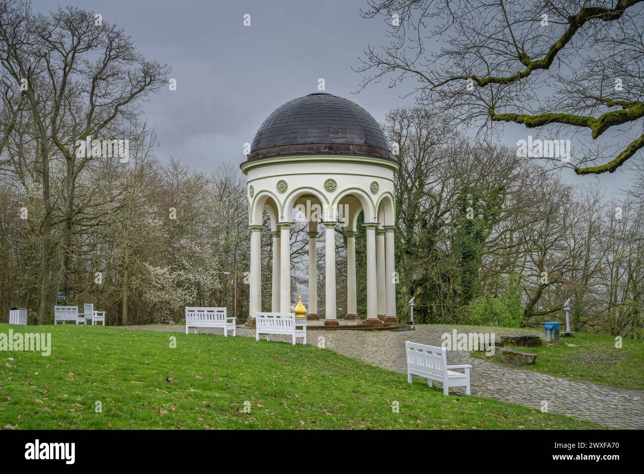 Monopteros Tempel, Neroberg, Wiesbaden, Assia, Germania Foto Stock