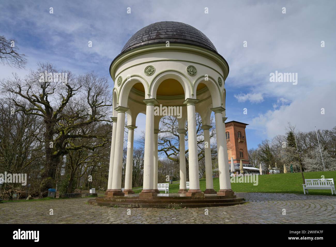 Monopteros Tempel, Neroberg, Wiesbaden, Assia, Germania Foto Stock