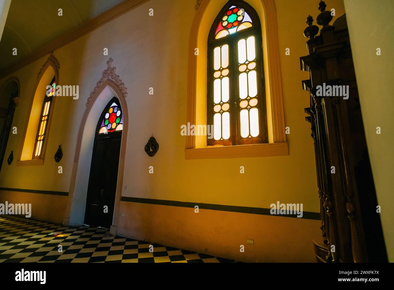 Chiesa del Rosario nella città di Cafayate in provincia di Salta, Argentina settentrionale - 2 febbraio 2024. Foto di alta qualità Foto Stock