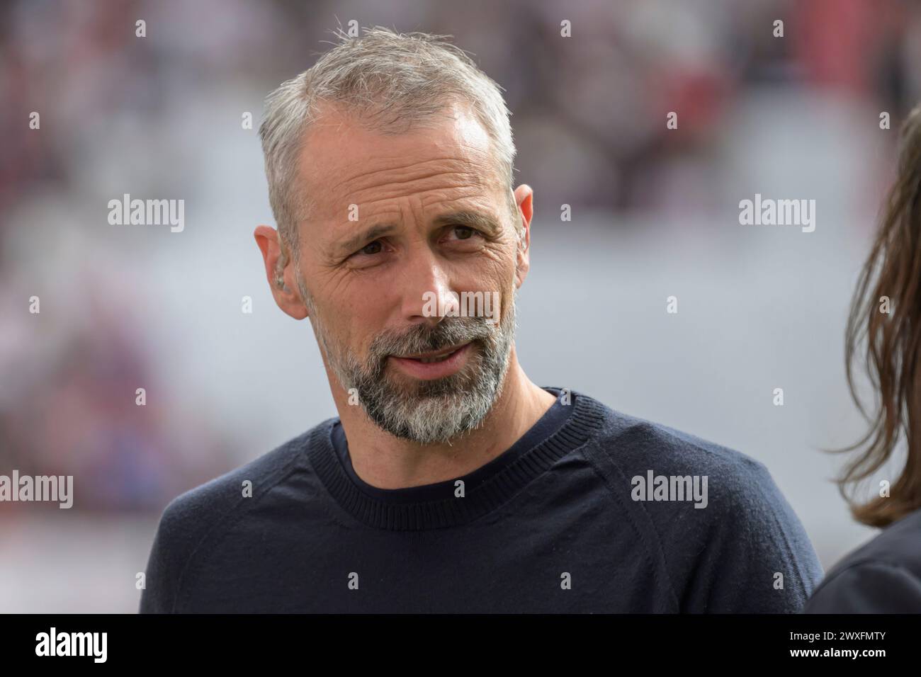 Lipsia, Germania. 30 marzo 2024. Marco Rose (RasenBallsport Leipzig, allenatore), prima della partita in occasione di un colloquio con Sky sport, RB Leipzig vs Mainz 05, 1a Bundesliga, calcio, DFB, Bundesliga, stagione 2023/2024, red bull arena di lipsia, 30.03. 2024, credito: HMB Media/Uwe Koch/Alamy Live News Foto Stock