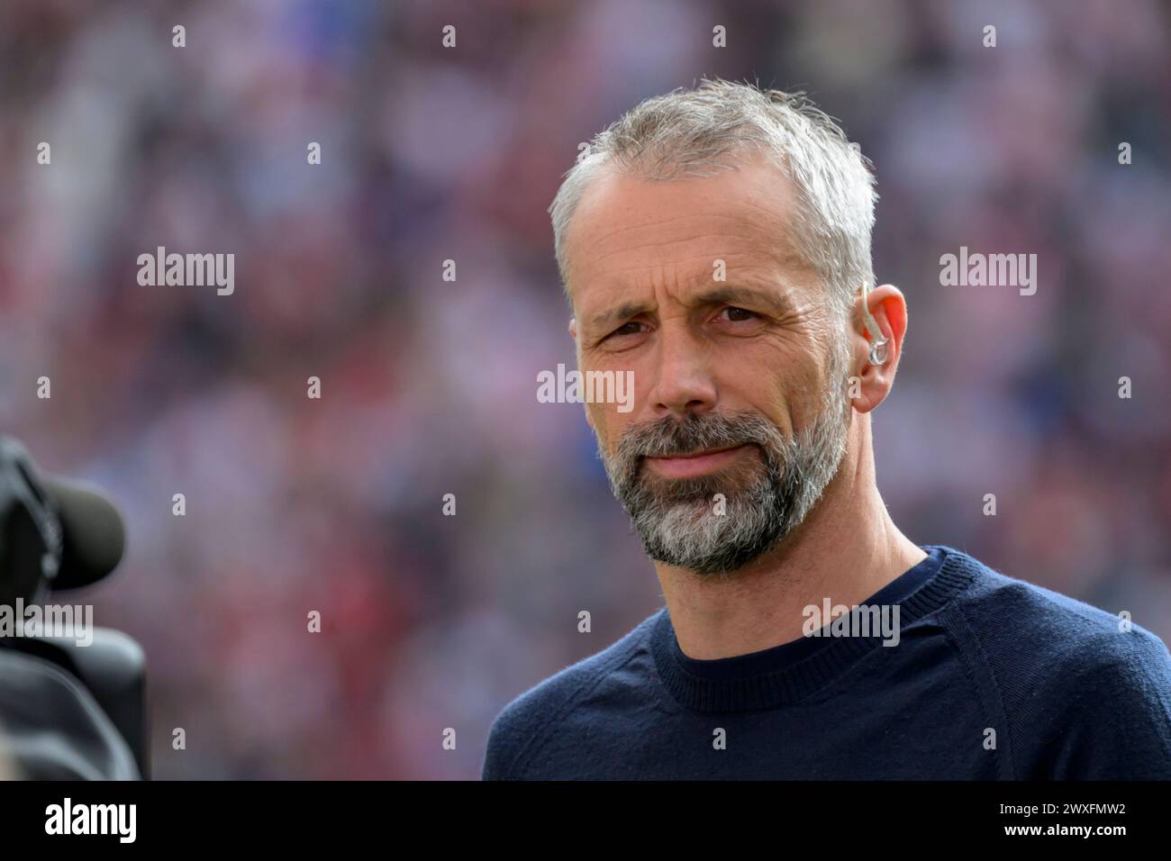 Lipsia, Germania. 30 marzo 2024. Marco Rose (RasenBallsport Leipzig, allenatore), prima della partita in occasione di un colloquio con Sky sport, RB Leipzig vs Mainz 05, 1a Bundesliga, calcio, DFB, Bundesliga, stagione 2023/2024, red bull arena di lipsia, 30.03. 2024, credito: HMB Media/Uwe Koch/Alamy Live News , Foto Stock