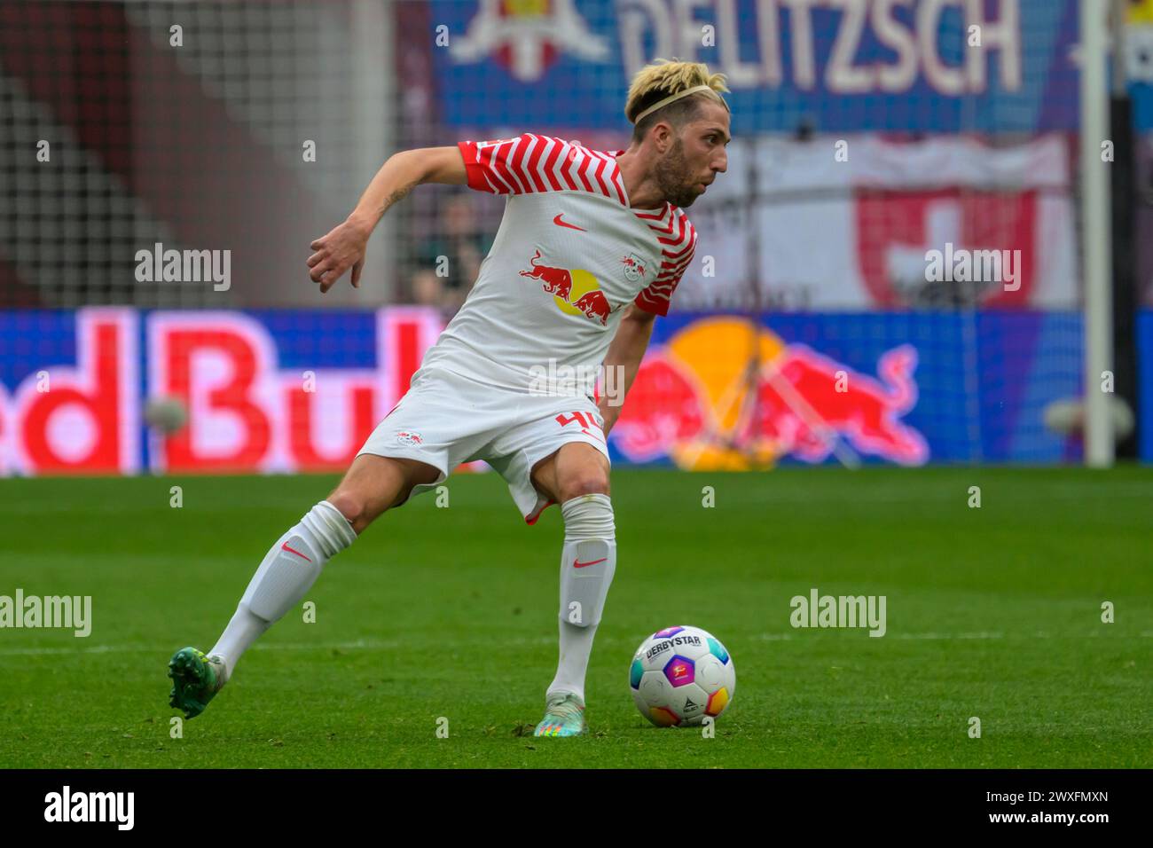 Lipsia, Germania. 30 marzo 2024. Kevin Kampl (RasenBallsport Leipzig, #44), alla partita, RB Leipzig vs Mainz 05, 1a Bundesliga, calcio, DFB, Bundesliga, stagione 2023/2024, red bull arena di lipsia, 30.03. 2024, credito: HMB Media/Uwe Koch/Alamy Live News , Foto Stock