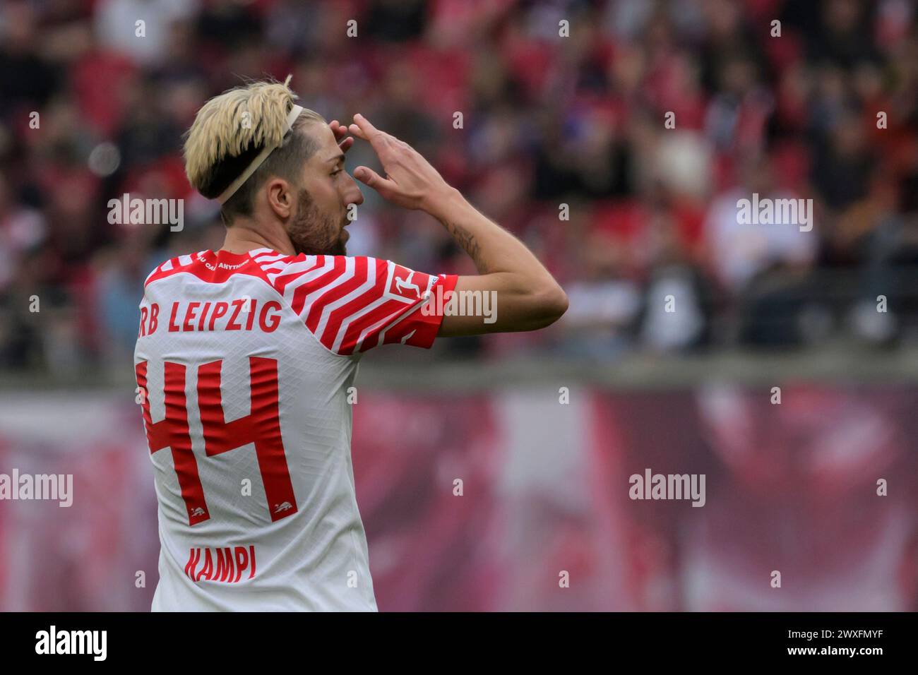 Lipsia, Germania. 30 marzo 2024. Kevin Kampl (RasenBallsport Leipzig, #44), RB Leipzig vs Mainz 05, 1a Bundesliga, calcio, DFB, Bundesliga, stagione 2023/2024, red bull arena di lipsia, 30.03. 2024, credito: HMB Media/Uwe Koch/Alamy Live News , Foto Stock