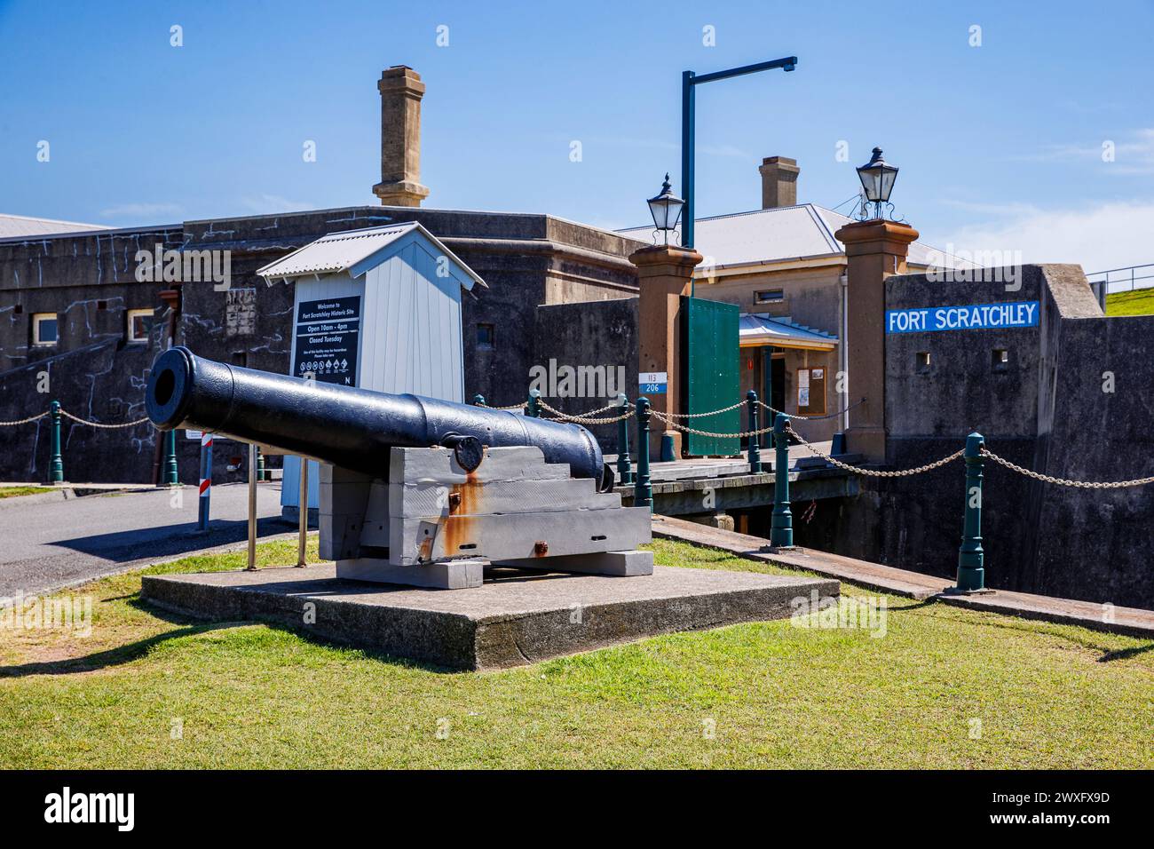 Fort Scratchley, un'ex installazione di difesa costiera, è ora un museo, Newcastle, nuovo Galles del Sud, Australia, giovedì, 7 marzo 2024. Foto Stock