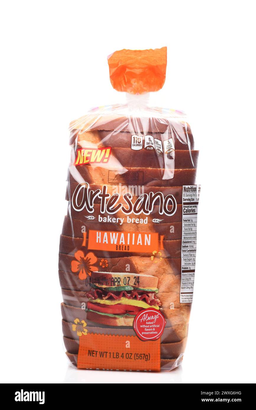 IRVINE, CALIFORNIA - 28 Mar 2024: Una pagnotta di pane hawaiano Foto Stock