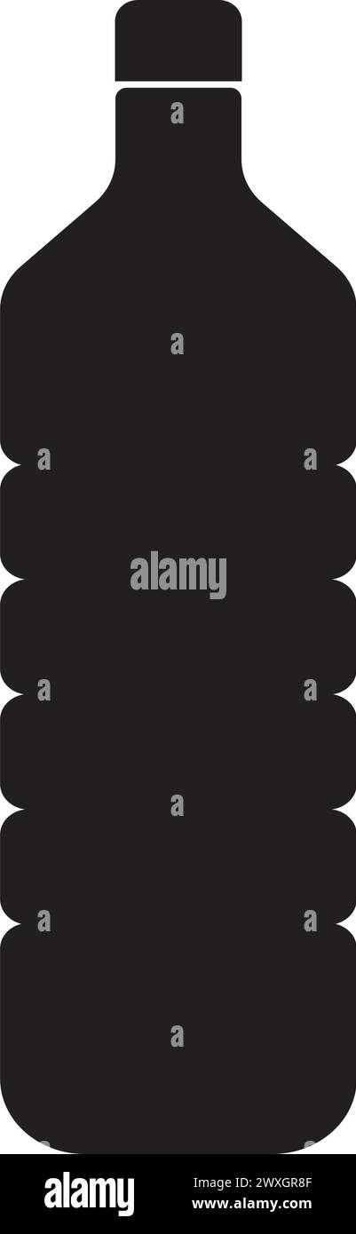 icona della bottiglia di plastica disegno del logo dell'illustrazione vettoriale Illustrazione Vettoriale