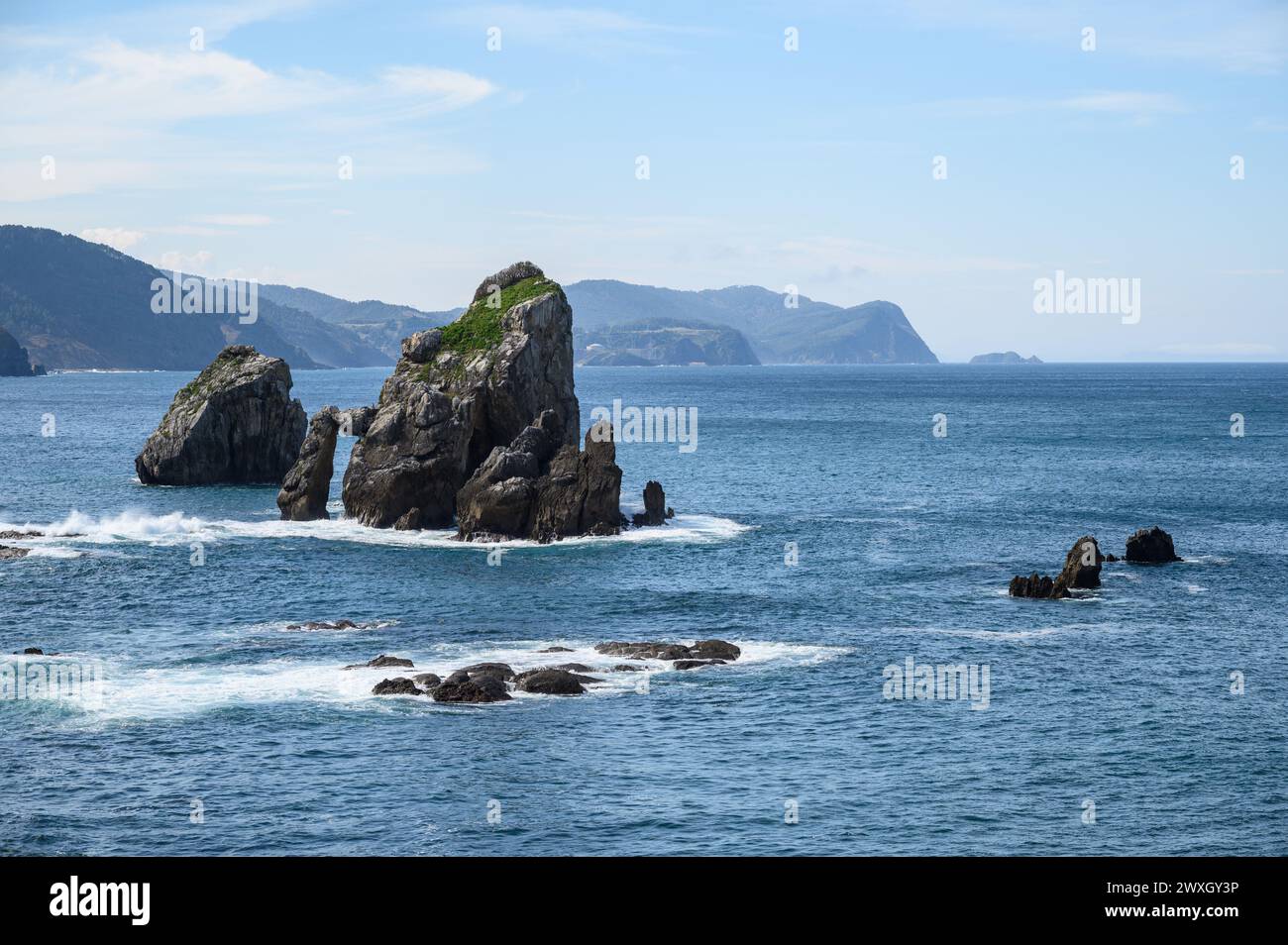 San juan de Gaztelugatxe, Bermeo, País Vasco, España Foto Stock