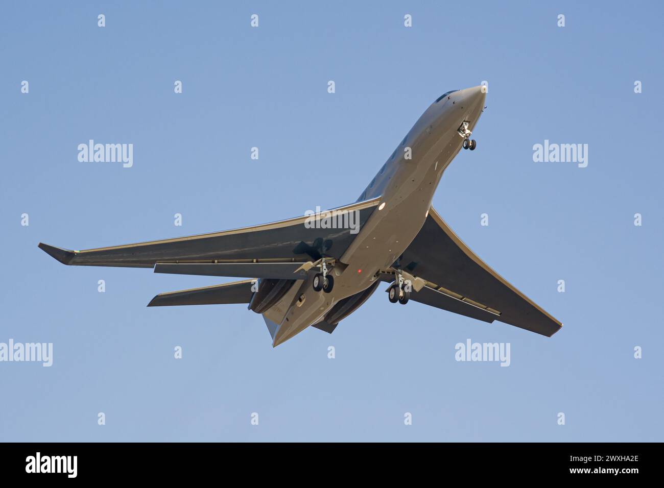 Decollo di un jet privato executive Foto Stock