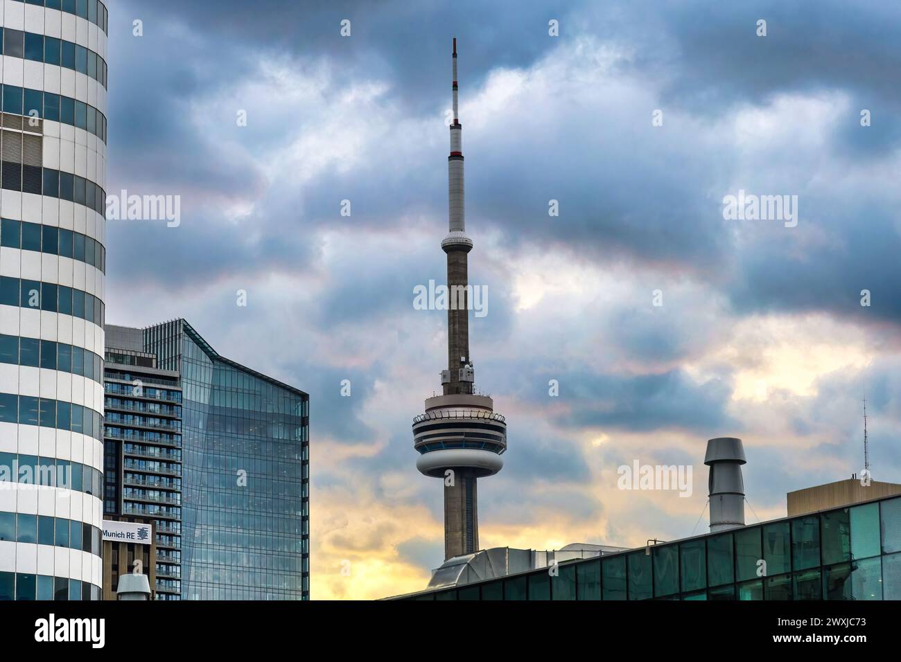 CN Tower o Canadian National Tower, Toronto, Canada Foto Stock