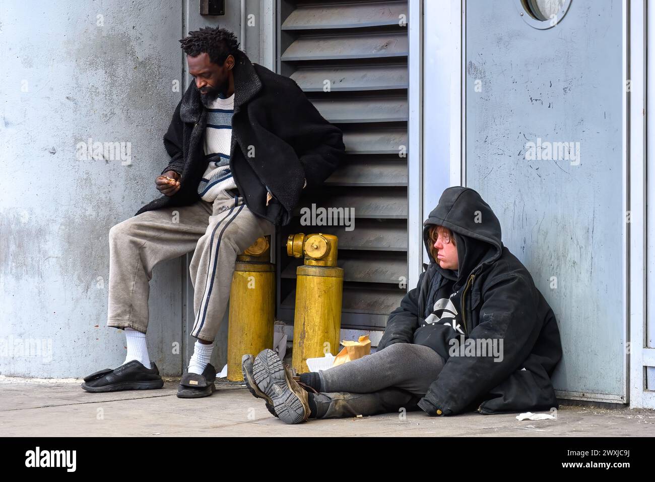 Problemi sociali e povertà nella città di Toronto, Canada Foto Stock
