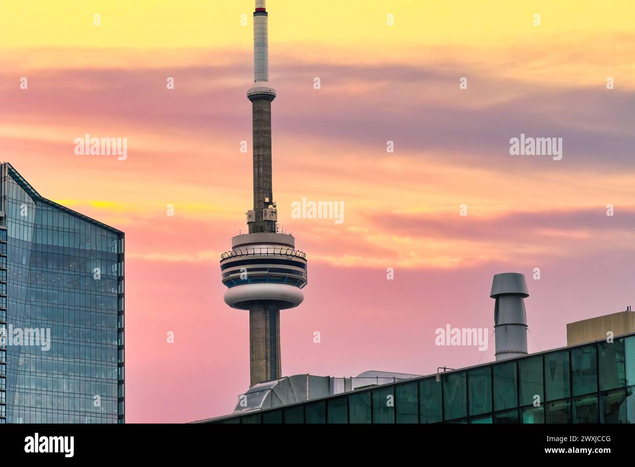 CN Tower o Canadian National Tower, Toronto, Canada Foto Stock