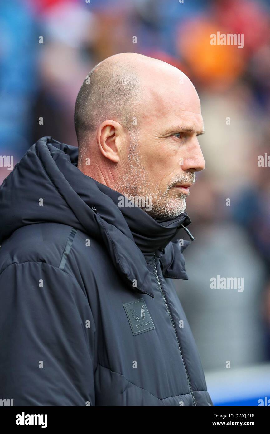 Philippe Clement, allenatore e allenatore del Rangers Football Club, con sede all'Ibrox Stadium di Glasgow, Scozia, Regno Unito Foto Stock