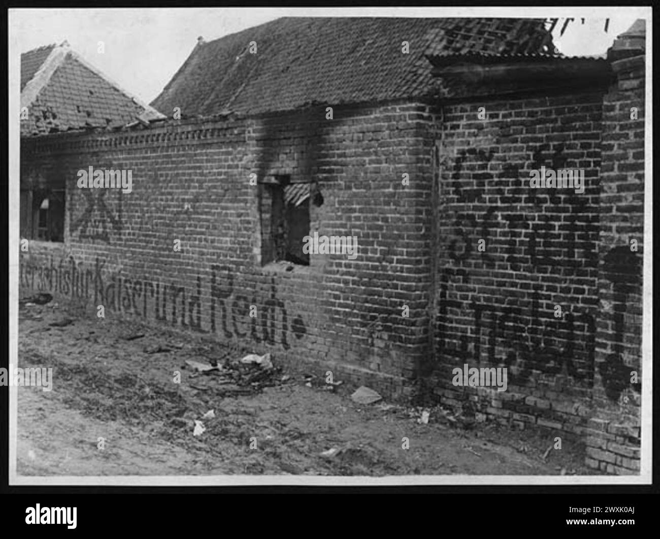 Graffiti politici, fronte occidentale, durante la prima guerra mondiale Foto Stock