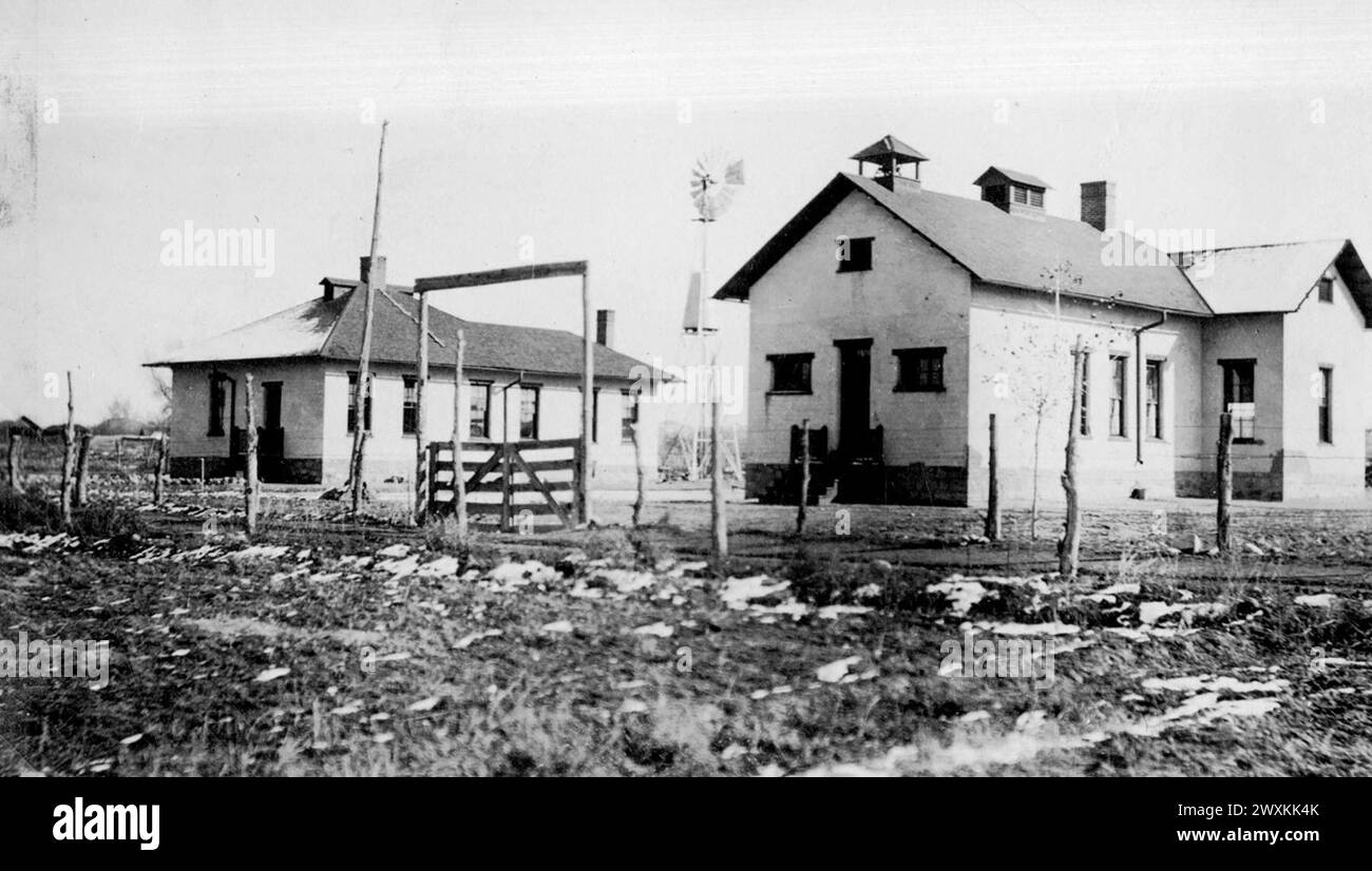 Scuola diurna - San Ildefonso, New Mexico CA. 1912-1917 Foto Stock