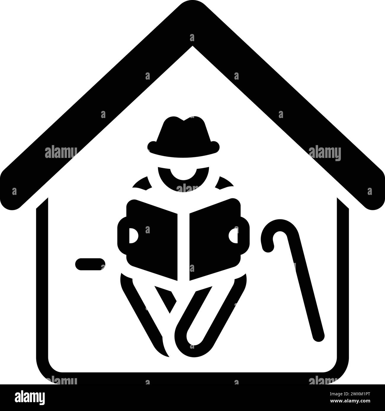 Icona per la pensione, pensionato Illustrazione Vettoriale