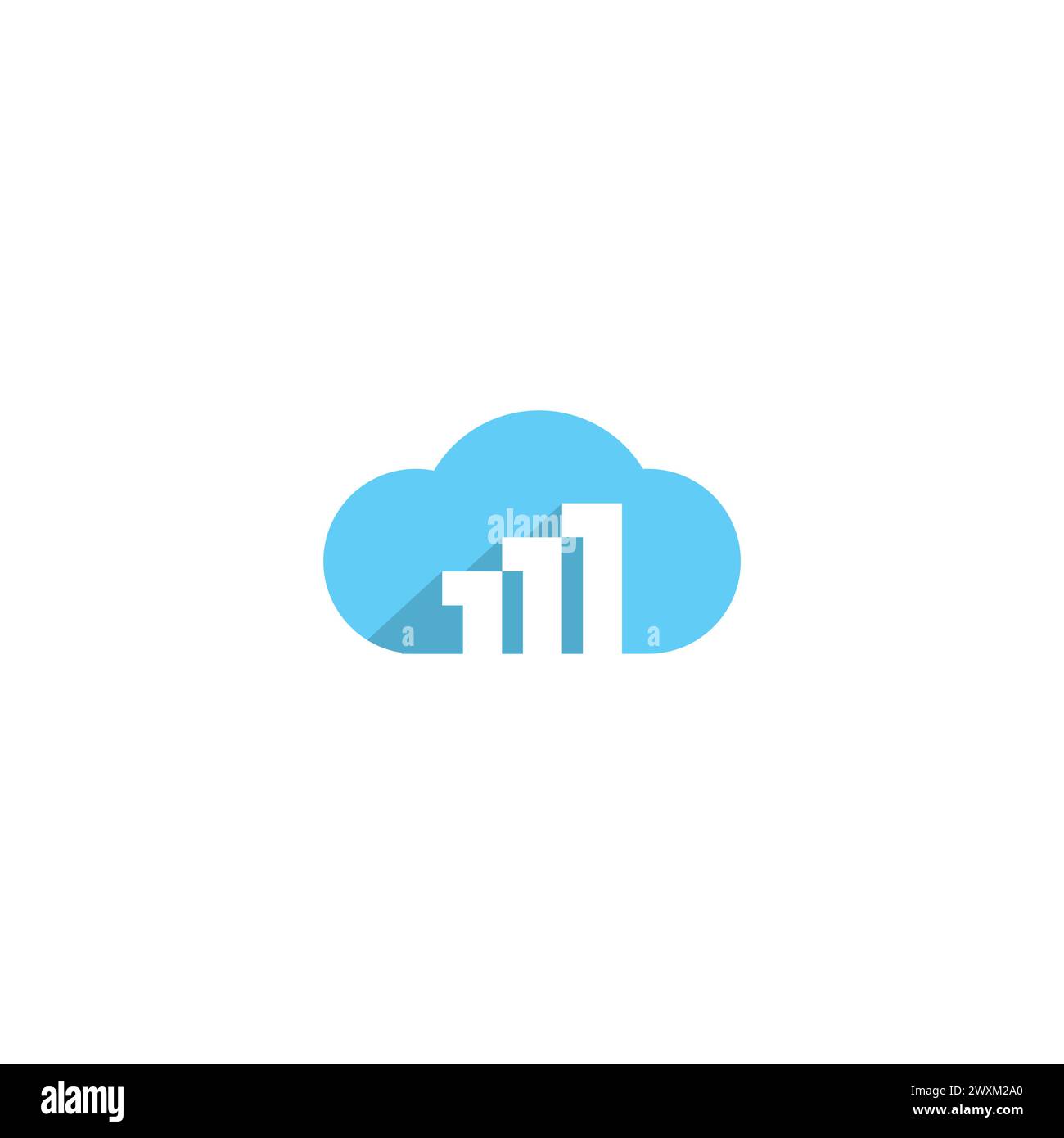 Logo Graphic Cloud. Icona cloud Illustrazione Vettoriale