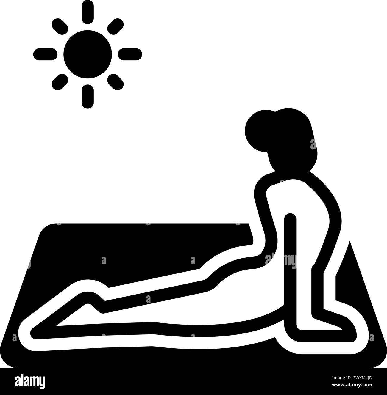 Icona per yoga, somma Illustrazione Vettoriale