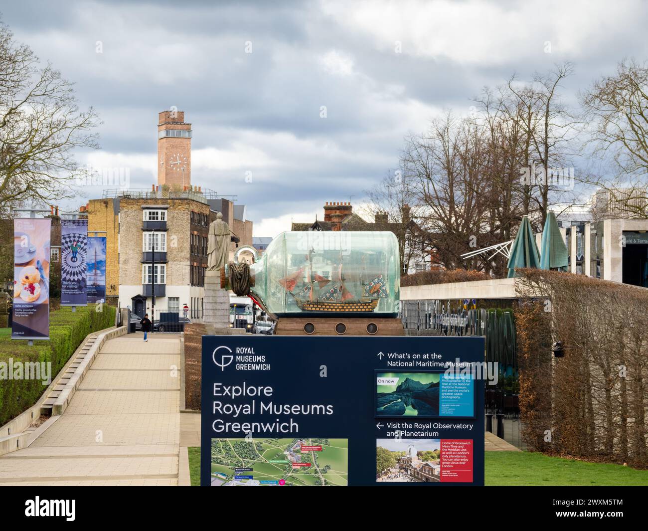 Londra, Regno Unito - 26 febbraio 2024: Royal Museums Greenwich è un'organizzazione che comprende quattro musei a Greenwich Foto Stock