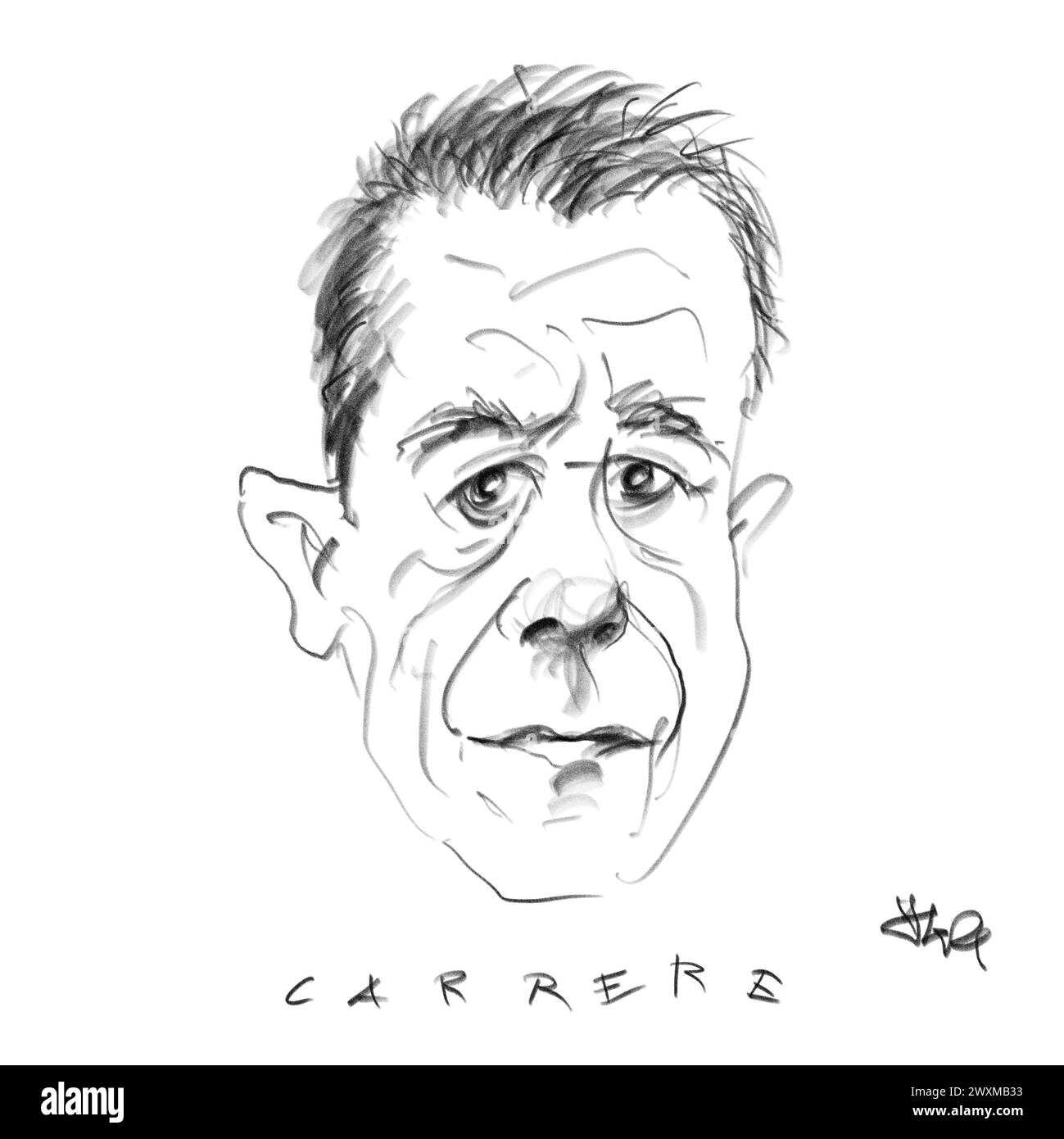 Ritratto dell'autore Carrère Foto Stock