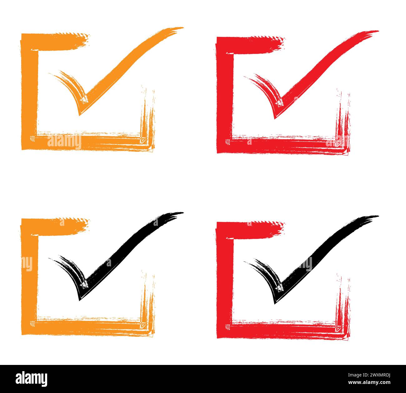 Traccia di pennello grunge disegnata a mano. Illustrazione Vettoriale