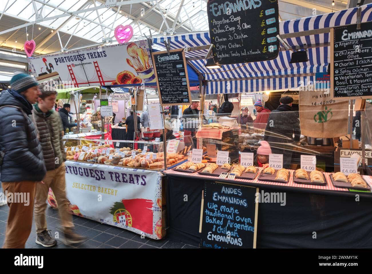 Mercato interno ed esterno di Greenwich Londra, Inghilterra, Regno Unito Foto Stock