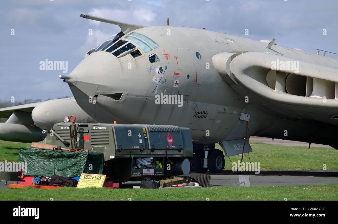 The Handley Page Victor è un bombardiere strategico a getto britannico sviluppato e prodotto da Handley Page durante la Guerra fredda Foto Stock